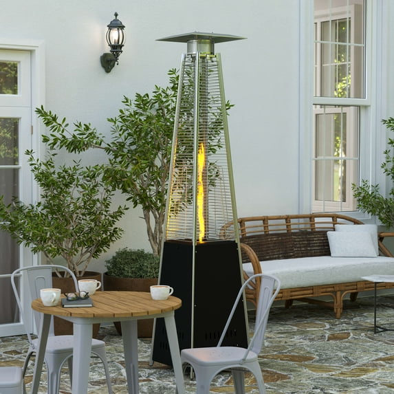 Merrick Lane Pyramid 42,000 BTU Metallic Propane Patio Heaters