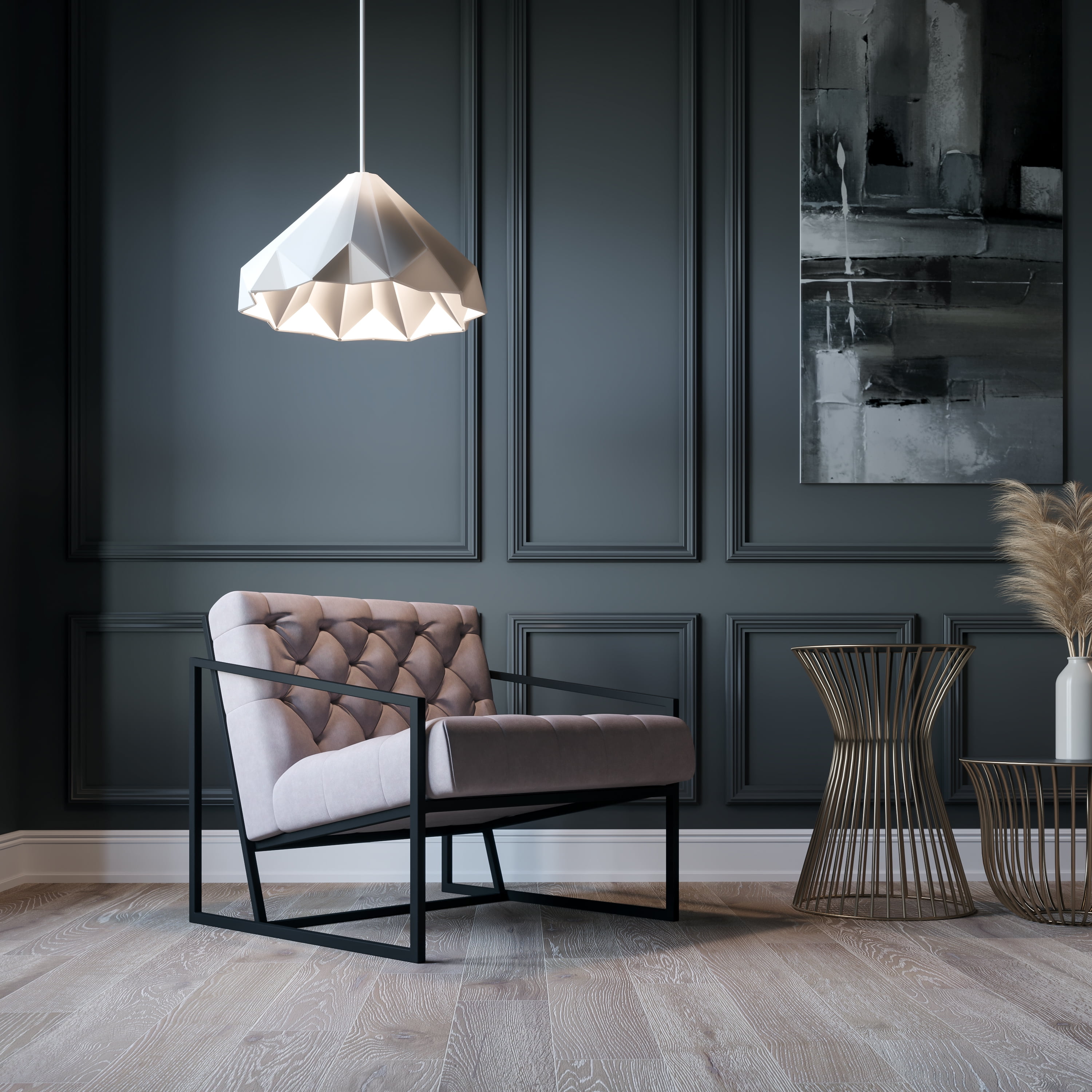 Light gray 2024 leather chair