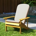 thumbnail image 1 of Merrick Lane Set Of 2 Indoor/Outdoor High Back Adirondack Chair Cushions with Elastic Strap and Water Resistant Covers in Cream, 1 of 13