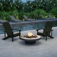 thumbnail image 1 of Merrick Lane Set of 2 Slate Gray Adirondack Patio Chairs With Vertical Lattice Back And Weather Resistant Frame, 1 of 14