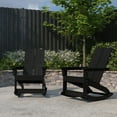 thumbnail image 1 of Merrick Lane Set of 2 UV Treated All-Weather Polyresin Adirondack Rocking Chair in Black for Patio, Sunroom, Deck and More, 1 of 12