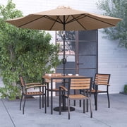 Outdoor Patio Dining Sets and Chairs in Black and Blue Colors