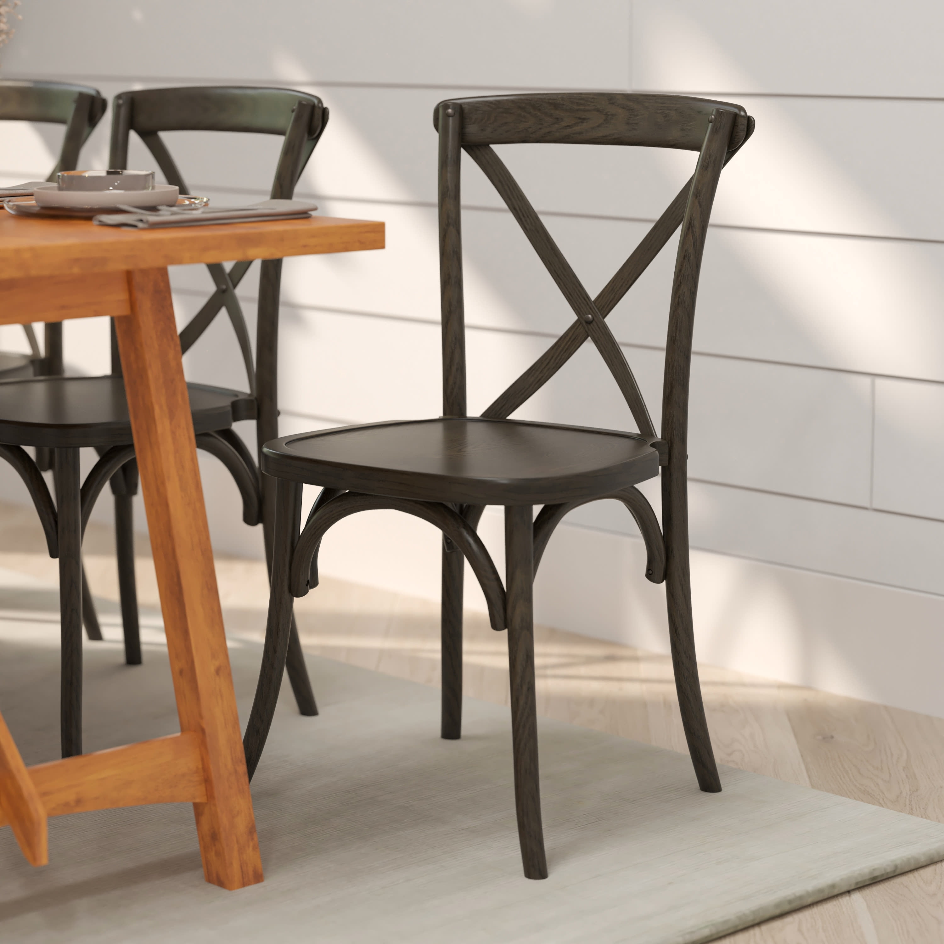 Cross back bistro chairs discount