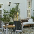 thumbnail image 1 of Merrick Lane Stainless Steel Pyramid Shape Portable Outdoor Patio Heater - 7.5 Feet Tall in Slate Gray, 1 of 11