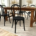 thumbnail image 1 of Merrick Lane Thonet Style Solid Wood Dining Chair with Stackable Design and Elegant Finish in Black, 1 of 11
