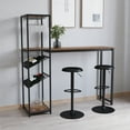 thumbnail image 1 of Merrick Lane Waterproof Pub Table, Black/Walnut, 1 of 12