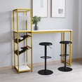 thumbnail image 1 of Merrick Lane Waterproof/Storage Pub Table, Gold, 1 of 13