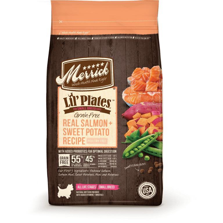 Merrick salmon dog food 25 lb hot sale