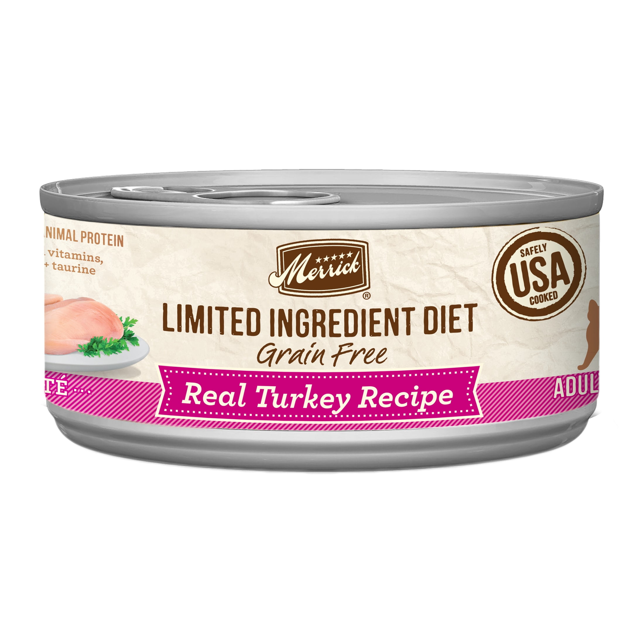 Merrick Limited Ingredient Diet Grain-Free Real Turkey Pate Recipe Canned Cat Food, 5-oz, case of 24 Merrick Limited Ingredient Diet Grain-Free Real Turkey Pate Recipe Canned Cat Food, 5-oz, case of 24