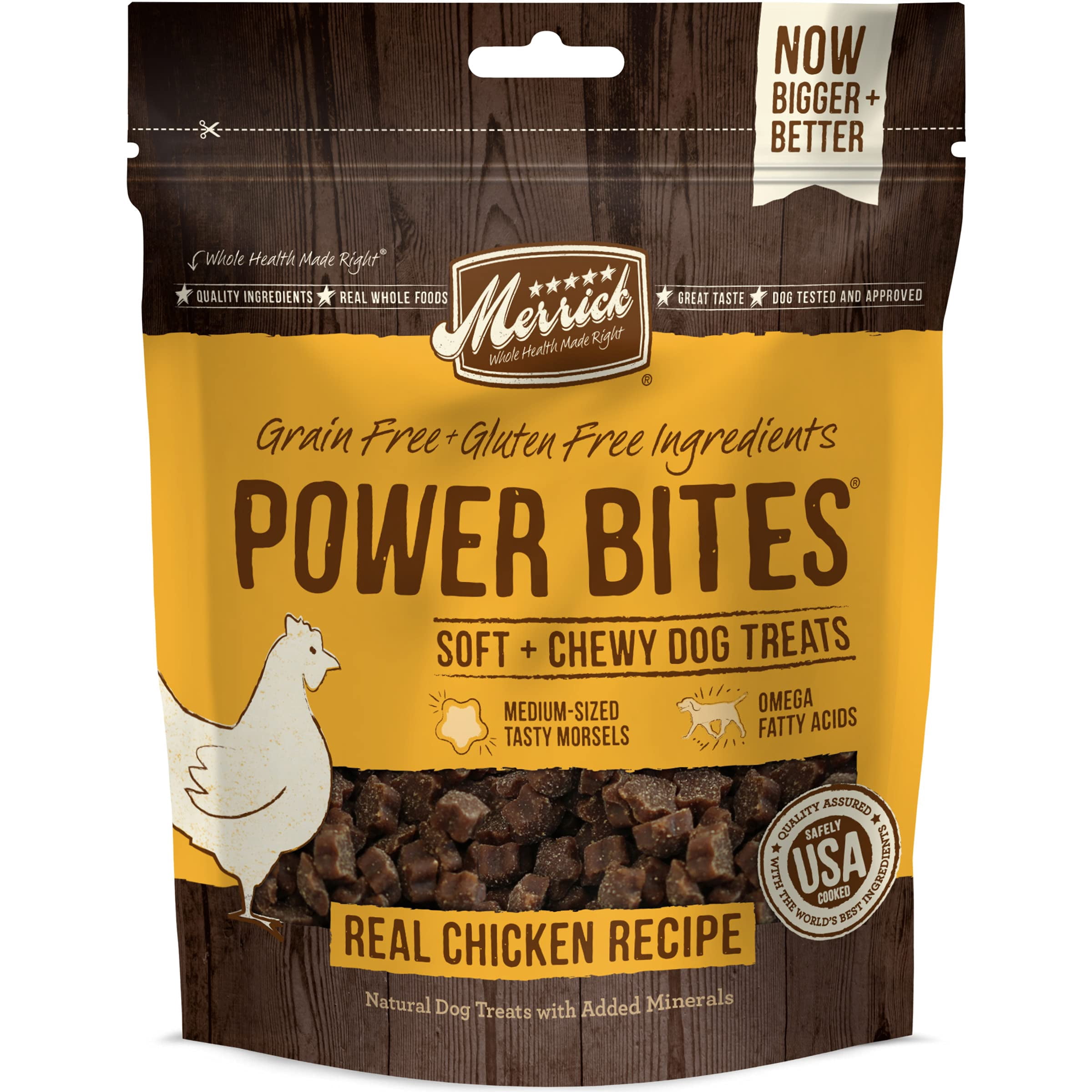 Merrick Power Bites All Natural Grain Free Gluten Free Soft & Chewy Chews Dog Treats Turducken, 6 OZ - Walmart.com
