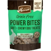 Merrick Power Bites Soft Dog Training Treats with Grain-Free Rabbit & Sweet Potato Bites, 6 oz Pouch
