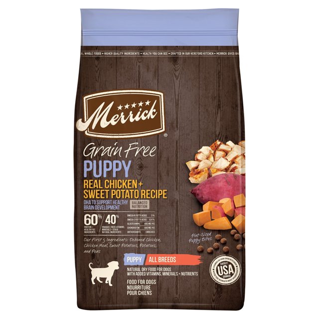 Merrick Puppy Real Chicken & Sweet Potato Gravy Dry Dog Food, Grain