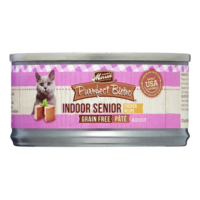Merrick Purrfect Bistro GrainFree Chicken Recipe Pate Indoor Senior