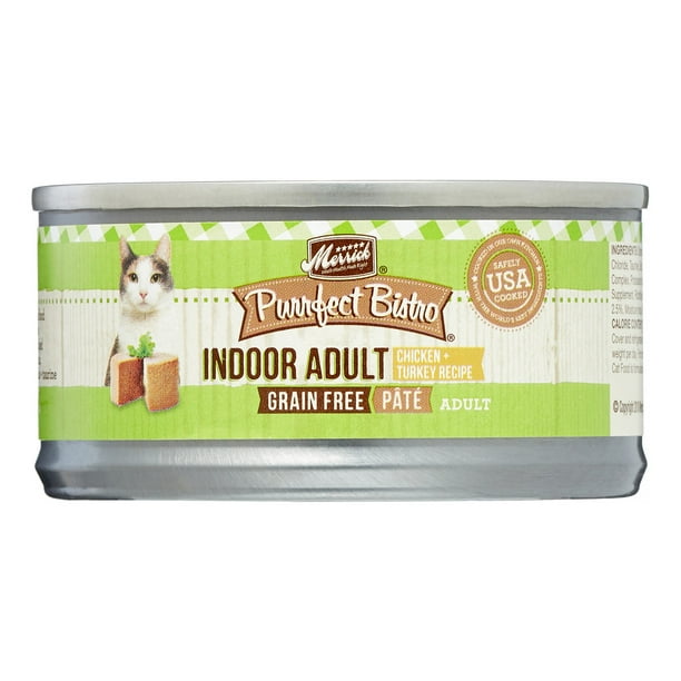 Merrick Purrfect Bistro GrainFree Chicken & Turkey Recipe Pate Indoor