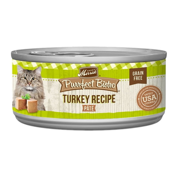 Merrick Purrfect Bistro, Grain Free High Protein Turkey, Wet Cat Food, 24 Count, 3 oz Cans