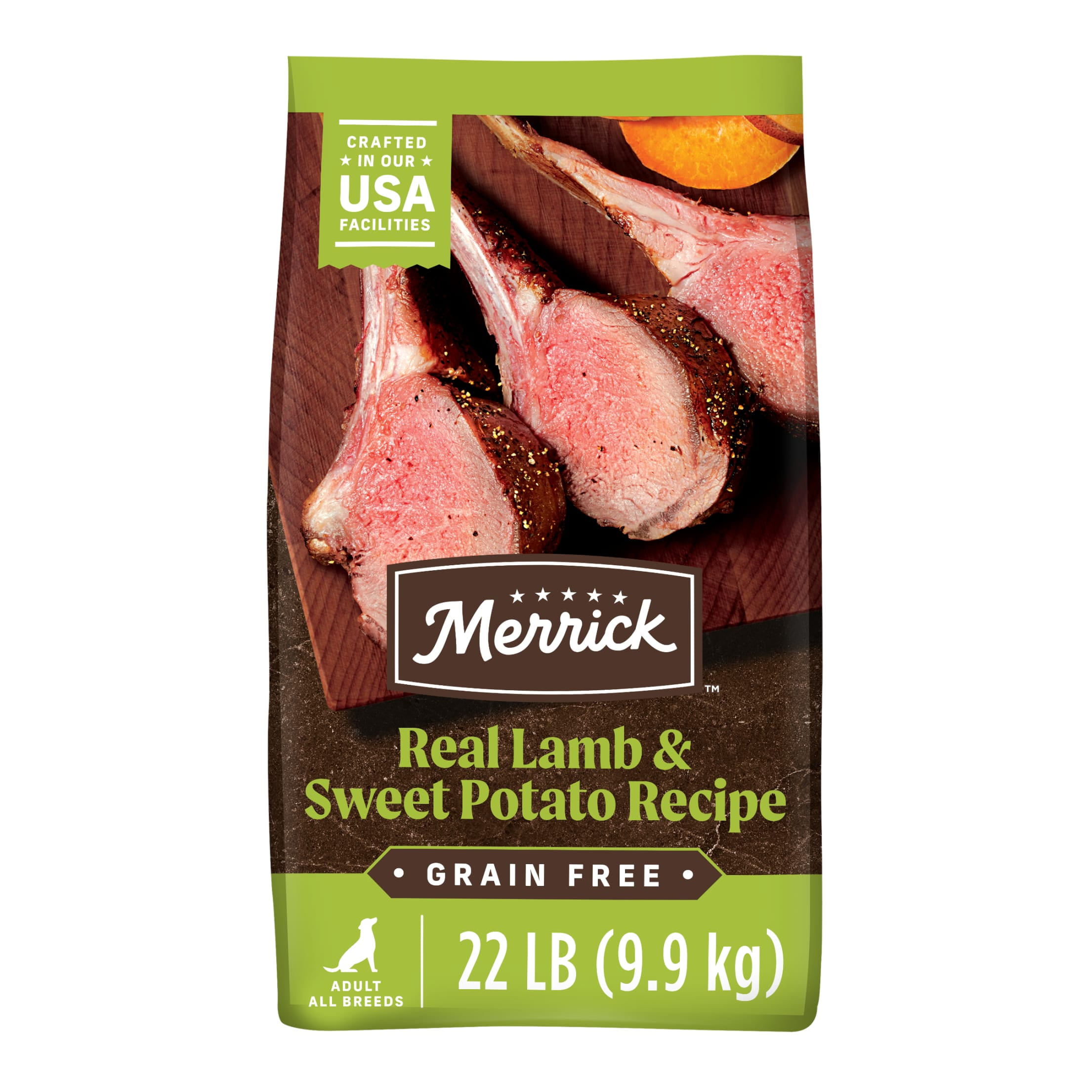 Merrick Real Lamb & Sweet Potato Gravy Dry Dog Food, Grain Free, 22 lb bag
