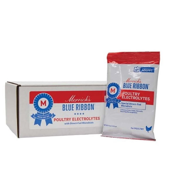 Merrick's Animal Health-Blue Ribbon Electrolyte Calf 4oz packs (12 x 4oz packs)