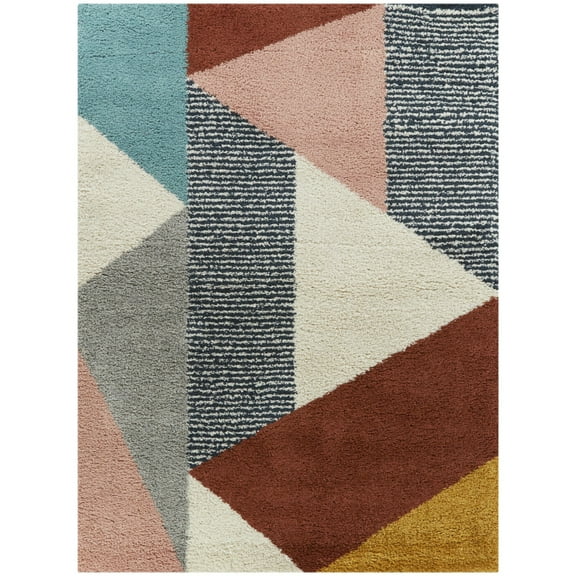Merril Abstract Shag Area Rug