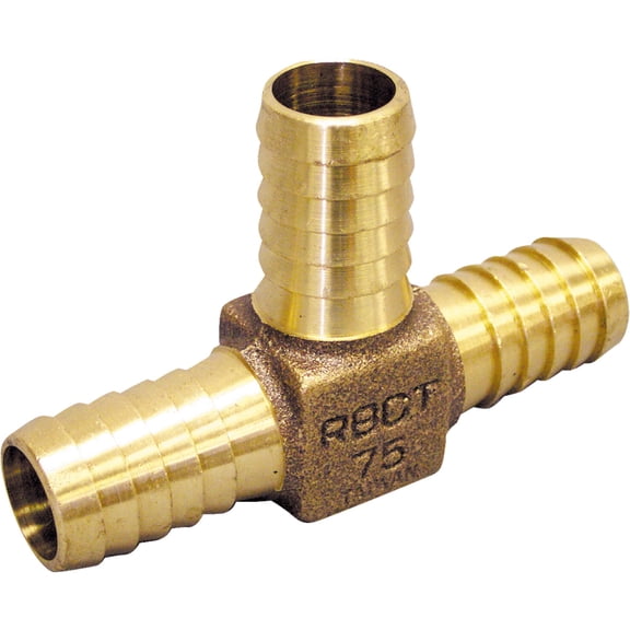 Merrill 1" Low Lead Brass Barbed Tee - Heavy Duty - 1 Piece