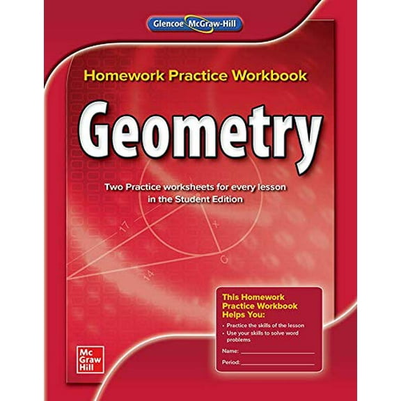 Pre-Owned Geometry, Homework Practice Workbook (Paperback) 0078908493 9780078908491