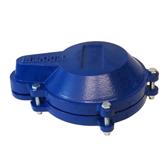 Merrill, Cast Iron, Blue 6-inch, Well Cap Pitless Adapter Cover Pipe Fittings & Couplers