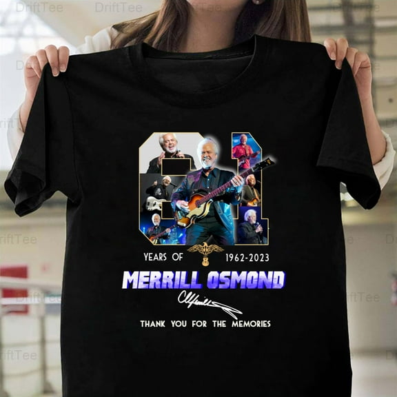 Merrill Osmond 61 Years 1962-2023 The Osmonds Music Singer Fan Pop T-Shirt Unisex, up to 5XL