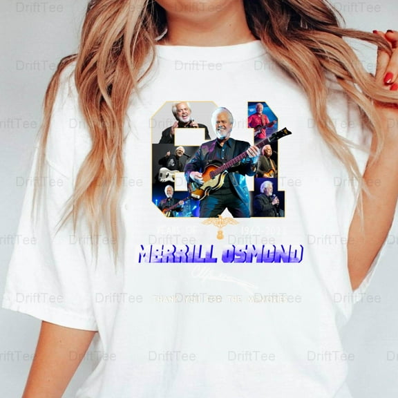 Merrill Osmond 61 Years 1962-2023 The Osmonds Music Singer Fan Pop T-Shirt Unisex, up to 5XL