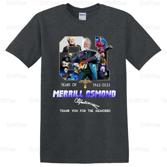 Merrill Osmond 61 Years 1962-2023 The Osmonds Music Singer Fan Pop T-Shirt Unisex, up to 5XL