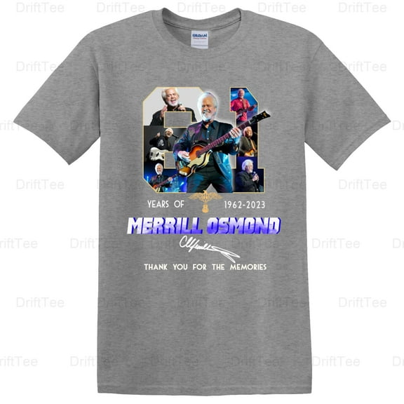 Merrill Osmond 61 Years 1962-2023 The Osmonds Music Singer Fan Pop T-Shirt Unisex, up to 5XL