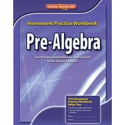 Pre-Owned Pre-Algebra Homework Practice Workbook (Paperback) 0078907403 9780078907401