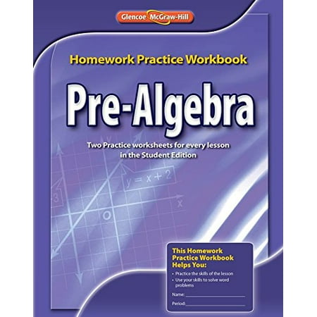 Pre-Owned Pre-Algebra Homework Practice Workbook (Paperback) 0078907403 9780078907401