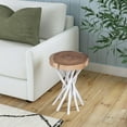 thumbnail image 1 of East at Main Tall Sustainable Teak Wood Accent Table, 14" x 20", 1 of 5