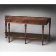 thumbnail image 1 of Butler Specialty Company Merrion 60"W Wood 2 Drawer Console Table - Medium Brown, 1 of 2