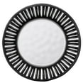 thumbnail image 1 of Merritt - Melamine Round Salad Plate - Black & White - Dark Rim - 8", 1 of 1