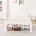thumbnail image 1 of Merrland 12 Inch Twin Size Metal Platform Bed Frame, Heavy-Duty, Under-Bed Storage Space, Easy Assembly, Headboard Compatible, White, 1 of 9