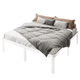 thumbnail image 1 of Merrland 14 Inch Full Size Bed Frame, Heavy Duty Metal Platform with Storage, Steel Slat Support, Easy Assembly, White, 1 of 7