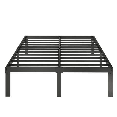 Merrland 14" Queen Bed Frame, Metal Platform Bed with Under-bed Storage, No Box Spring Needed, Easy Assembly, Black