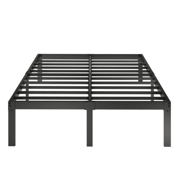 Merrland 14" Queen Bed Frame, Metal Platform Bed with Under-bed Storage, No Box Spring Needed, Easy Assembly, Black