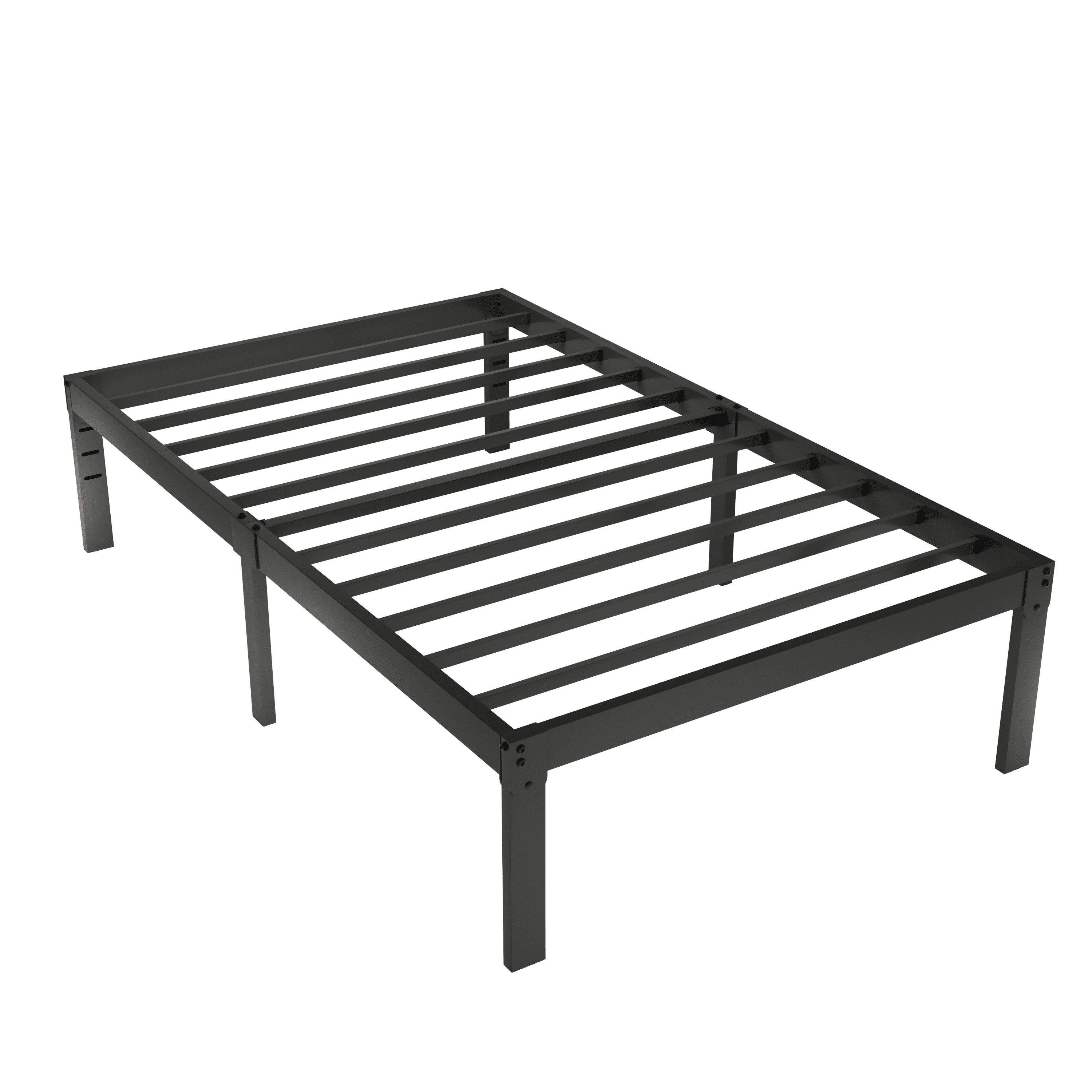 Merrland 14" Twin Bed Frame, Metal Platform Bed with Under-bed Storage, No Box Spring Needed, Easy Assembly, Black