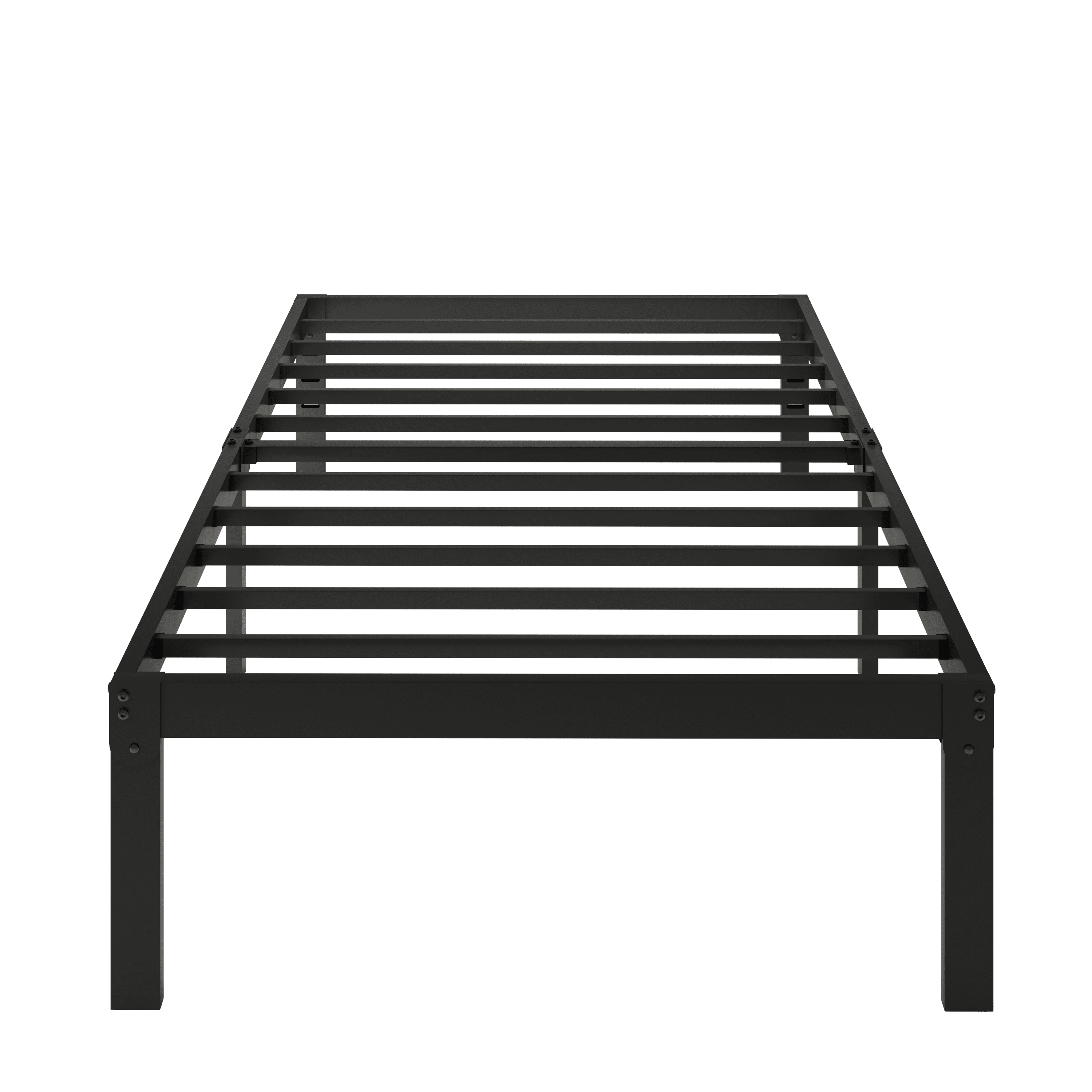 Merrland 14" Twin XL Bed Frame, Metal Platform Bed with Under-bed Storage, No Box Spring Needed, Easy Assembly, Black