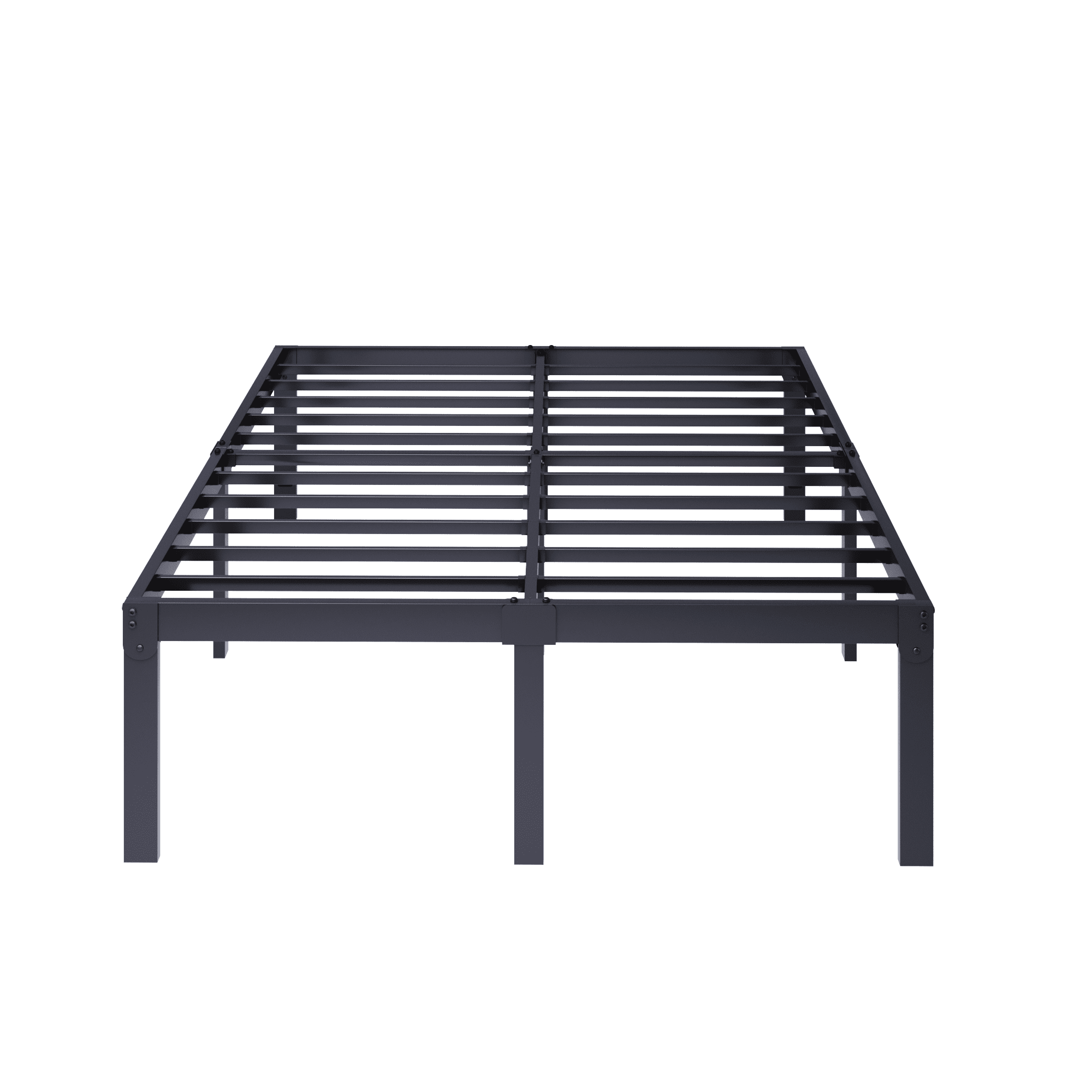 Merrland Full Size Metal Bed Frame, 18" Platform Bed with Large Under-Bed Storage Space, Noise-Free, Easy Assembly, Black