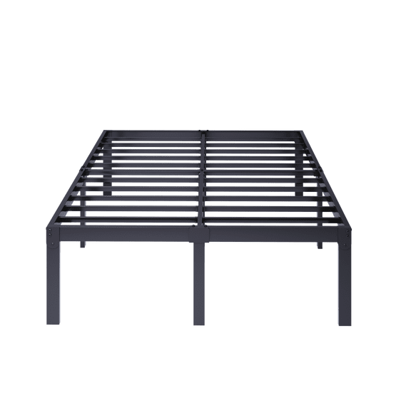Merrland Queen Size Metal Bed Frame, 18" Platform Bed with Large Under-Bed Storage Space, Noise-Free, Easy Assembly, Black