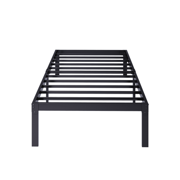 Merrland Twin Size Metal Platform Bed Frame, 12" Tall with Under-Bed Storage Space, Heavy Duty, Noise-Free, No Box Spring Needed, Black