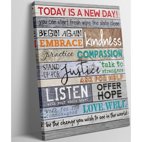 Merrleem Inspirational Quotes Canvas Wall Art Picture Motivational Print for Bedroom Living Room Office Decor (12"x16")