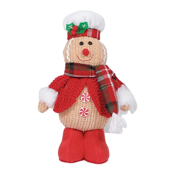 Merry 27Cm Christmas Doll Featuring Cute Cookie Man Design With Red Accessories