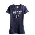 thumbnail image 1 of Merry AF Women's Fashion Relaxed T-Shirt Tee Heather Navy 2X-Large, 1 of 3