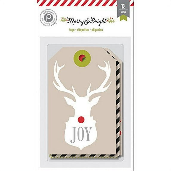Merry And Bright Collection Christmas Kraft Tags