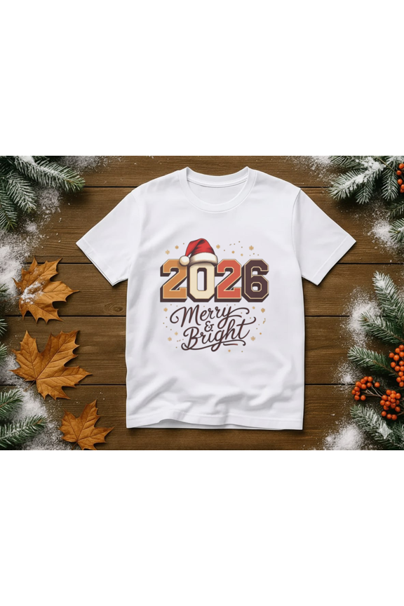 Merry And Bright Holiday Festive Winter Cheer Christmas Lights Unisex T-Shirt, up to size 5XL
