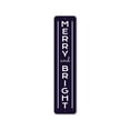 thumbnail image 1 of Merry And Bright Metal Sign Size: 4 x 16 Inch, 1 of 4