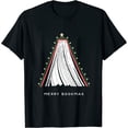 thumbnail image 1 of Merry Bookmas Christmas Art Womens T-Shirt Black XL, 1 of 5